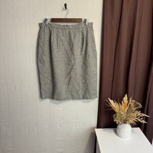 Vintage Danielle B Size 14 Black Gray Pencil Business Skirt Office Wear